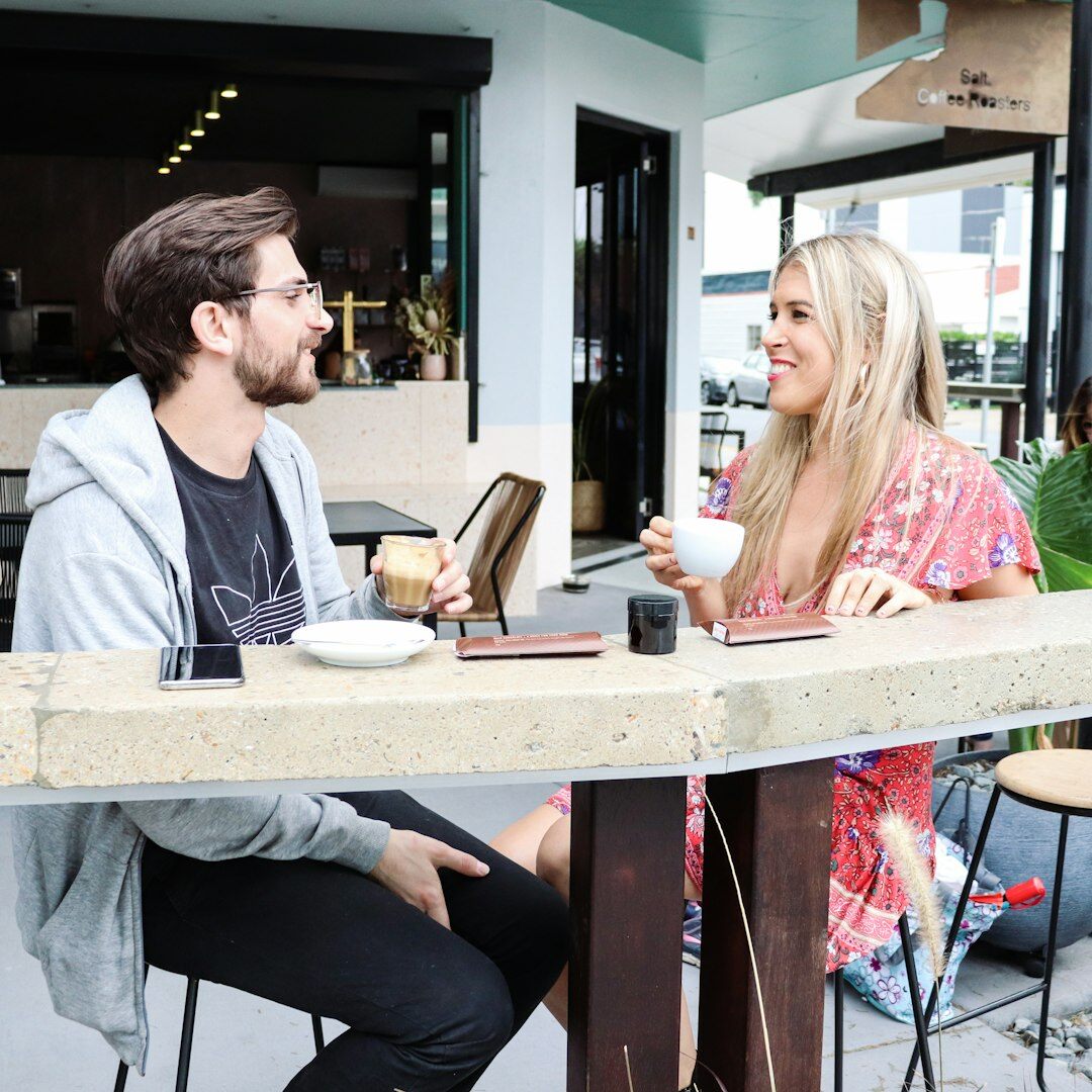 Two people having a supportive conversation